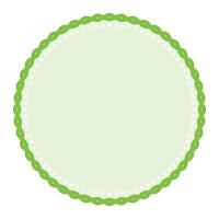 einfach dekorativ Grün Spitze Kreis leer einfach Aufkleber Etikette Hintergrund Design vektor