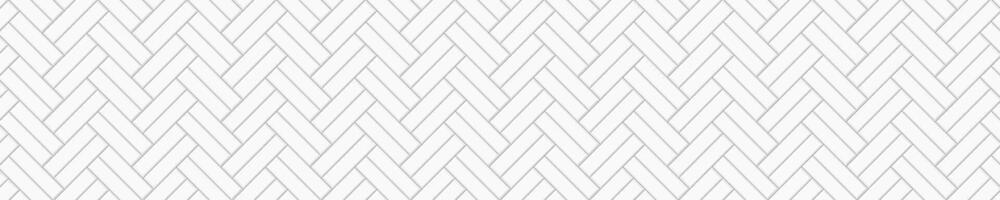 vit dubbel- fiskbens bricka sömlös mönster. tunnelbana sten eller keramisk tegel vägg bakgrund. kök Stänkskydd, badrum eller toalett golv yta vektor