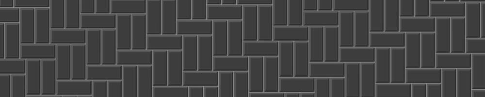 svart korg väva bricka horisontell bakgrund. trottoar mosaik- textur. kök Stänkskydd yta. badrum eller toalett golv dekoration. sten eller keramisk tegel vägg vektor