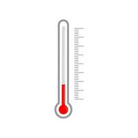 meteorologiska termometer glas rör med kvicksilver och grafisk skala grad. vertikal inomhus- eller utomhus- temperatur mätning verktyg vektor