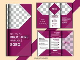 dreifach Broschüre, Katalog Design Vorlage vektor