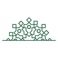 arab amerikan arv månad mosaik- design element ram vektor