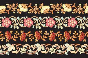 uppsättning sömlös mönster bakgrund geometrisk etnisk orientalisk ikat sömlös mönster traditionell design för bakgrund, matta, tapet, Kläder, omslag, batik, tyg, illustration broderi. vektor