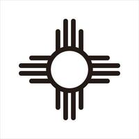 Neu Mexiko Sonne Symbol Design isoliert auf Weiß Hintergrund. vektor