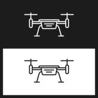Drohne Maschine einfach Gliederung Symbol Zeichen Symbol Design vektor
