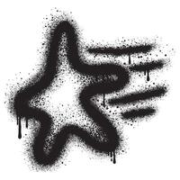 sprühen gemalt Graffiti Star Symbol isoliert auf Weiß Hintergrund. eps 10. vektor