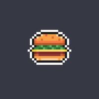 Burger Essen im Pixel Kunst Stil vektor