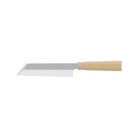 mukimono, japansk kök kniv för grönsaker platt design illustration isolerat på vit bakgrund. en traditionell japansk kök kniv med en stål blad och trä- hantera. vektor
