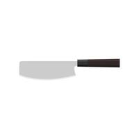 Sushikiri oder Sushi Messer. japanisch Küche Messer eben Design Illustration isoliert auf Weiß Hintergrund. ein traditionell japanisch Küche Messer mit ein Stahl Klinge und hölzern handhaben. vektor