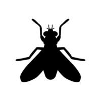 Flt Silhouette Illustration. fliegen Symbol isoliert auf Weiß Hintergrund. eben fliegen Symbol Symbol Zeichen von modern Tiere Sammlung zum Handy, Mobiltelefon Konzept und Netz Apps Design vektor
