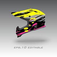 Moto-Cross Helm Lackierung wickeln Design vektor