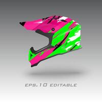 Moto-Cross Helm Lackierung wickeln Design vektor