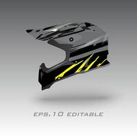 Moto-Cross Helm Lackierung wickeln Design vektor