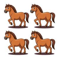 Pferd Tier eben Illustration Design vektor