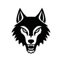 Wolf , druckbar Sammlung, Heulen Wolf, drei Wölfe auf Felsen, wild Tier, Mut und Mut Symbol, Symbol Zeichnung Schwarz, Weiß Hintergrund vektor