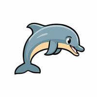 süß Delfine im verschiedene posiert Karikatur Illustration Weiß Hintergrund vektor
