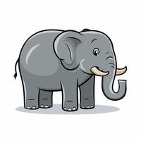 elefant gående illustration, djur, elefant på de Zoo vektor