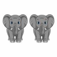 elefant gående illustration, djur, elefant på de Zoo vektor