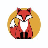 süß Karikatur Fuchs. komisch rot Fuchs Sammlung. Emotion wenig Tier. Karikatur Tier Charakter Design. eben Illustration isoliert auf Weiß Hintergrund. vektor