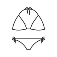 Badeanzug lineares Symbol. dünne Linie Abbildung. Bikini-Badeanzug-Kontursymbol. Vektor isolierte Umrisszeichnung