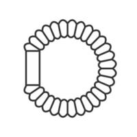 Haarknäuel lineares Symbol. dünne Linie Abbildung. Armband. Kontursymbol. Vektor isolierte Umrisszeichnung