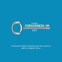 global förlåtelse dag kreativ annonser design, global förlåtelse dag, juli 7, 3d illustration vektor