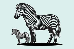 skön zebra illustration fri ladda ner vektor