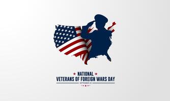 nationell veteraner av utländsk krig dag bakgrund illustration vektor