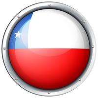 Chile flagga på rund emblem vektor