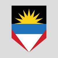 Antigua und Barbuda Flagge im Schild gestalten vektor