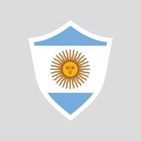 Argentinien Flagge im Schild gestalten vektor