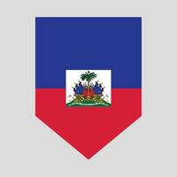 haiti flagga i skydda form ram vektor