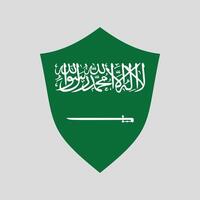 Saudi Arabien Flagge im Schild gestalten vektor