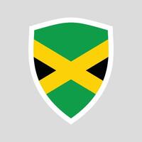 Jamaika Flagge im Schild gestalten Rahmen vektor