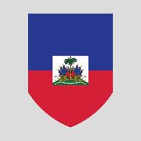 haiti flagga i skydda form ram vektor