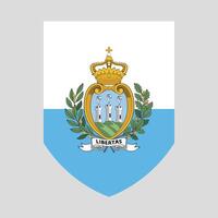 san marino flagga i skydda form vektor