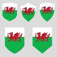 Wales Flagge im Schild gestalten Rahmen vektor