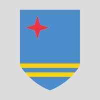 Aruba Flagge im Schild gestalten Rahmen vektor