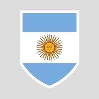 argentina flagga i skydda form vektor