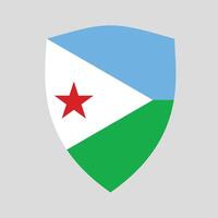 Dschibuti Flagge im Schild gestalten Rahmen vektor