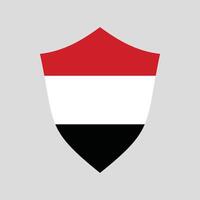 Jemen Flagge im Schild gestalten Rahmen vektor