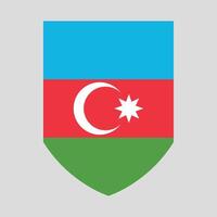 azerbaijan flagga i skydda form ram vektor