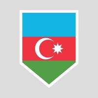 azerbaijan flagga i skydda form ram vektor