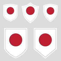 einstellen von Japan Flagge im Schild gestalten Rahmen vektor