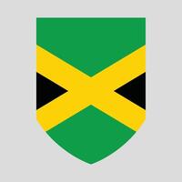 jamaica flagga i skydda form ram vektor