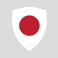 japan flagga i skydda form ram vektor