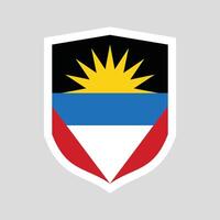 Antigua und Barbuda Flagge im Schild gestalten vektor