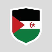 sahrauisch arabisch demokratisch Republik Flagge im Schild gestalten vektor