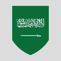 Saudi Arabien Flagge im Schild gestalten vektor