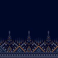 geometrisch traditionell ethnisch Muster Ikat nahtlos Muster Rand abstrakt Design, indisch Kleider Muster Design zum , modern indisch Textil- Illustration vektor
